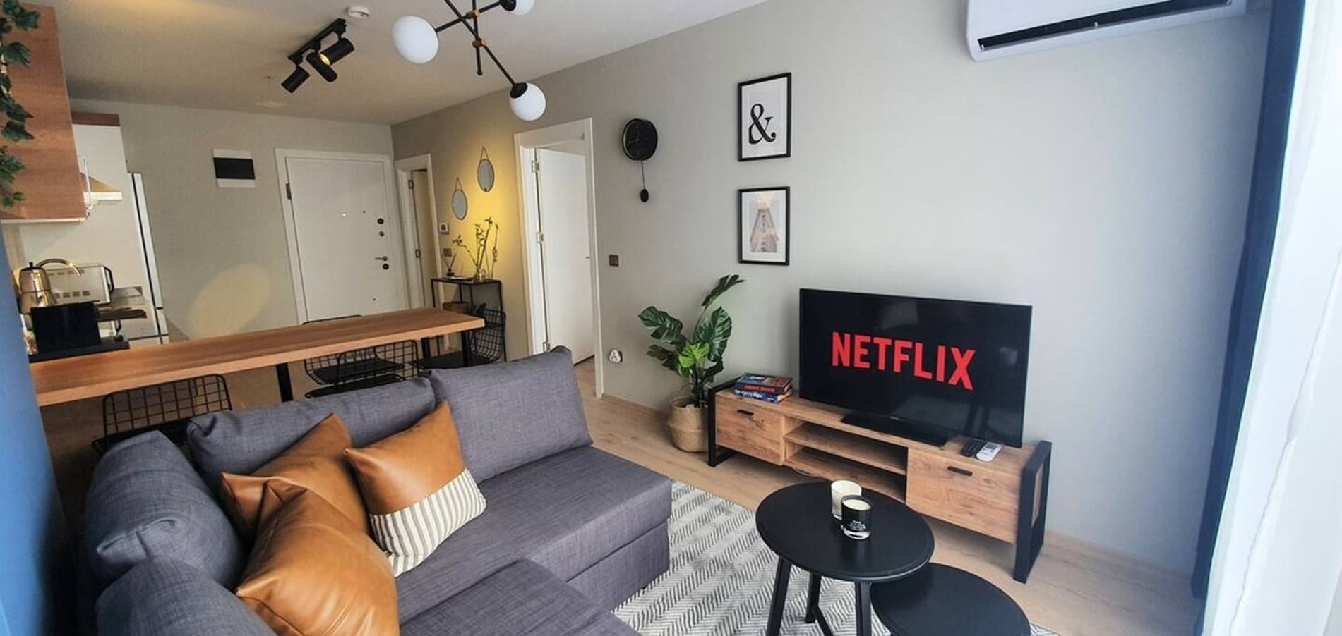 At the heart of istanbul 1bdr fully furnished, möbliertes Apartment in Kağıthane, Istanbul