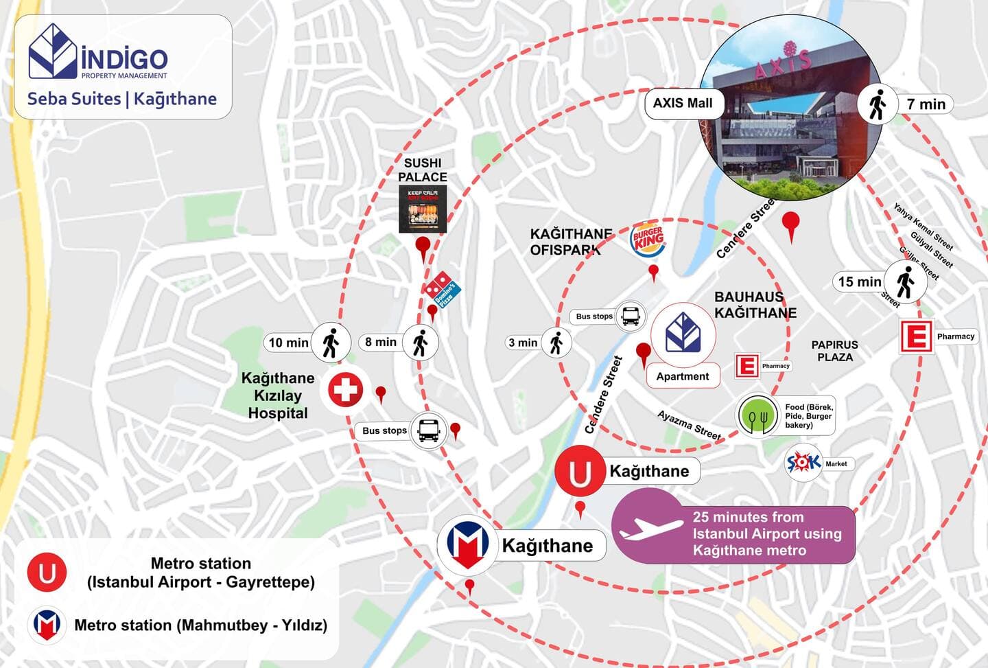 Near Airport Metro 1-Bdr Apt  Wi-Fi/Pool/Gym, möbliertes Apartment in Kağıthane, Istanbul — image 33